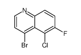 4-bromo-5-chloro-6-fluoroquinoline Structure