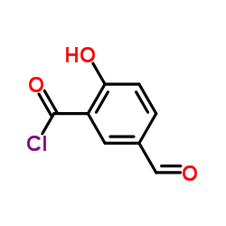 Benzoylchloride,5-formyl-2-hydroxy- Structure