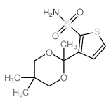 3-(2,5,5-三甲基-1,3-二噁烷-2-基)-噻吩-2-磺酰胺结构式