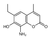8-amino-6-ethyl-7-hydroxy-4-methylchromen-2-one结构式