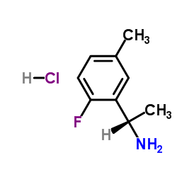 (1S)-1-(2-Fluoro-5-methylphenyl)ethanamine hydrochloride (1:1) Structure