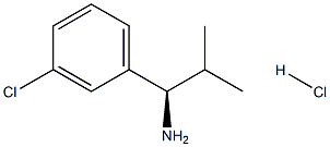 (R)-1-(3-CHLOROPHENYL)-2-METHYLPROPAN-1-AMINE HYDROCHLORIDE Structure
