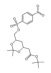 tert-butyl 2-[(4R,6S)-2,2-dimethyl-6-[(4-nitrophenylsulfonyloxy)methyl]-1,3-dioxan-4-yl]acetate结构式