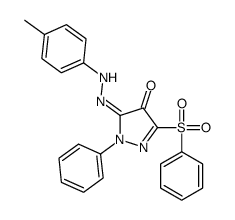 3-(benzenesulfonyl)-5-[(4-methylphenyl)hydrazinylidene]-1-phenylpyrazol-4-one结构式
