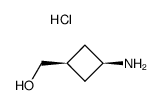(cis-3-Aminocyclobutyl)methanol hydrochloride Structure