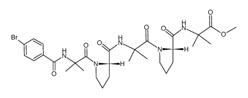 pBrBz-Aib-(L-Pro-Aib)2-OMe结构式