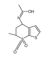 N-((4R,6S)-6-甲基-7,7-二氧化物-5,6-二氢-4H-噻吩并[2,3-b]硫代吡喃-4-基)乙酰胺结构式