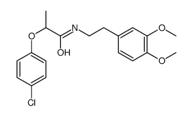 2-(4-chlorophenoxy)-N-[2-(3,4-dimethoxyphenyl)ethyl]propanamide结构式