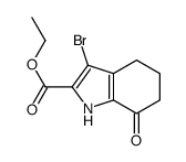 ETHYL 3-BROMO-7-OXO-4,5,6,7-TETRAHYDRO-1H-INDOLE-2-CARBOXYLATE Structure