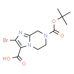 2-Bromo-7-(tert-butoxycarbonyl)-5,6,7,8-tetrahydroimidazo[1,2-a]pyrazine-3-carboxylic acid Structure