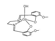 aquo-N,N'-ethylenebis(3-methoxysalicylideneiminato)cobalt(II)结构式