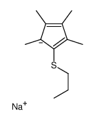 sodium,1,2,3,5-tetramethyl-4-propylsulfanylcyclopenta-1,3-diene结构式