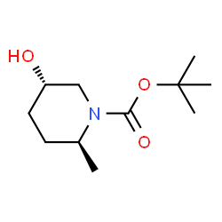(2S,5S)-5-羟基-2-甲基哌啶-1-甲酸叔丁酯结构式