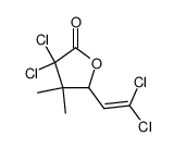 3,3-dichloro-5-(2,2-dichlorovinyl)-4,4-dimethyldihydrofuran-2(3H)-one结构式