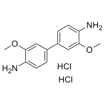 3,3'-二甲氧基联苯胺盐酸盐结构式