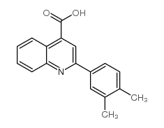 2-(3,4-二甲基苯基)喹啉-4-羧酸结构式
