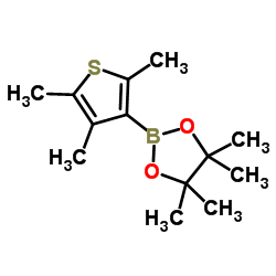 4,4,5,5-tetramethyl-2-(2,4,5-trimethylthiophen-3-yl)-1,3,2-dioxaborolane Structure