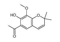 6-Acetyl-7-hydroxy-8-methoxy-2,2-dimethyl-2H-1-benzopyran Structure