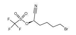 (R)-5-bromo-1-cyanopentyl trifluoromethanesulfonate结构式