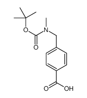 4-(((叔丁氧基羰基)(甲基)氨基)甲基)苯甲酸结构式