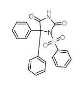 2,4-Imidazolidinedione,5,5-diphenyl-1-(phenylsulfonyl)- Structure