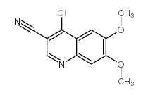 4-氯-6,7-二甲氧基喹啉-3-甲腈结构式