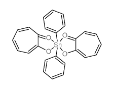 Tin, bis(2-hydroxy-2,4,6-cycloheptatrien-1-onato-O,O)diphenyl- Structure