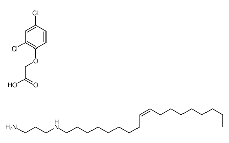 2-(2,4-dichlorophenoxy)acetic acid,N'-[(Z)-octadec-9-enyl]propane-1,3-diamine结构式