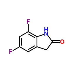5,7-二氟吲哚啉-2-酮结构式
