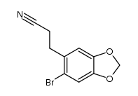 6-bromobenzo-1,3-dioxole-5-propanonitrile Structure