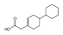 2-(4-cyclohexylcyclohexen-1-yl)acetic acid结构式