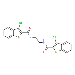 N,N'-1,2-Ethanediylbis(3-chloro-1-benzothiophene-2-carboxamide)结构式