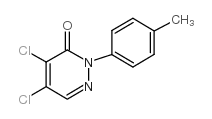 4,5-二氯-2-(4-甲基苯基)-2,3-二氢哒嗪-3-酮结构式