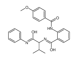 Benzamide, 2-[(4-methoxybenzoyl)amino]-N-[2-methyl-1-[(phenylamino)carbonyl]propyl]- (9CI)结构式