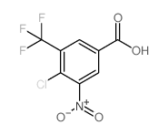4-氯-3-硝基-5-(三氟甲基)苯甲酸结构式