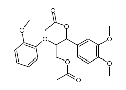 1-(3,4-dimethoxyphenyl)-2-(2-methoxyphenoxy)propane-1,3-diol diacetate结构式