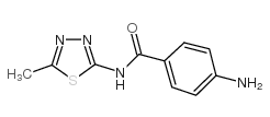 4-氨基-N-(5-甲基-1,3,4-噻二唑-2-基)-苯甲酰胺结构式