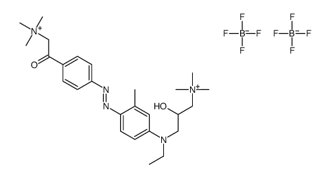 [p-[[4-[ethyl[2-hydroxy-3-(trimethylammonio)propyl]amino]-o-tolyl]azo]-beta-oxophenethyl]trimethylammonium bis[tetrafluoroborate(1-)] structure