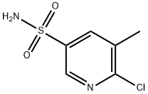 6-氯-5-甲基吡啶-3-磺酰胺结构式