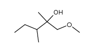 1-methoxy-2,3-dimethyl-pentan-2-ol结构式