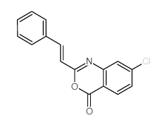3-chloro-9-(2-phenylethenyl)-8-oxa-10-azabicyclo[4.4.0]deca-2,4,9,11-tetraen-7-one Structure