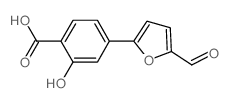 4-(5-甲酰基-2-呋喃)-2-羟基苯甲酸结构式