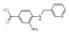 3-氨基-4-[(3-吡啶基甲基)氨基]苯甲酸结构式