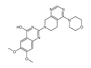 6,7-dimethoxy-2-(4-morpholin-4-yl-6,8-dihydro-5H-pyrido[3,4-d]pyrimidin-7-yl)-1H-quinazolin-4-one结构式