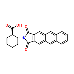 (1R,2R)-2-(蒽-2,3-二甲酰亚胺基)环己甲酸结构式