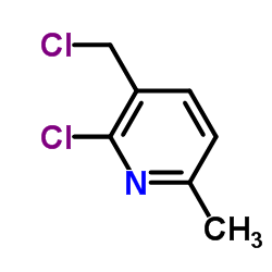 2-Chloro-3-(chloromethyl)-6-methylpyridine Structure