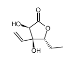(2R,3R,4R)-4-ethyl-2,3-dihydroxy-3-vinyl-4-butanolide Structure