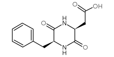(2S-顺式)-(-)-5-苄基-3,6-二氧-2-哌嗪乙酸结构式