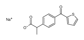 sodium 2-[4-(2-thienylcarbonyl)phenyl]propionate structure