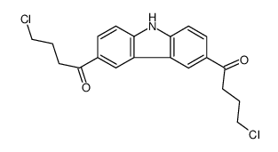 4-chloro-1-[6-(4-chlorobutanoyl)-9H-carbazol-3-yl]butan-1-one结构式